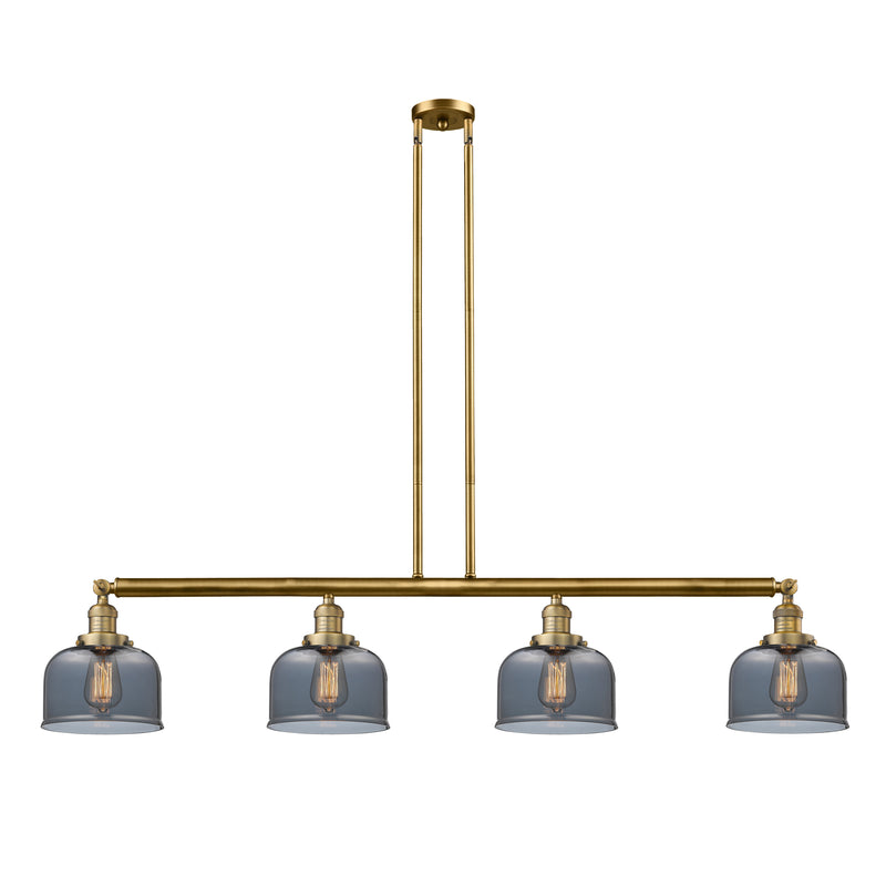 Bell Island Light shown in the Brushed Brass finish with a Plated Smoke shade