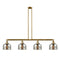 Bell Island Light shown in the Brushed Brass finish with a Silver Plated Mercury shade