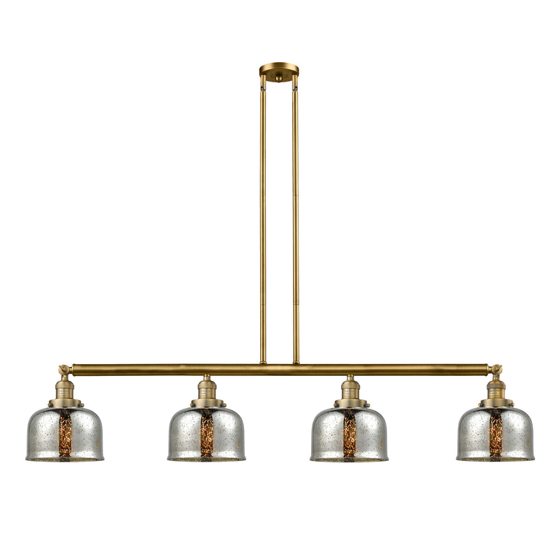 Bell Island Light shown in the Brushed Brass finish with a Silver Plated Mercury shade