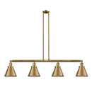 Appalachian Island Light shown in the Brushed Brass finish with a Brushed Brass shade