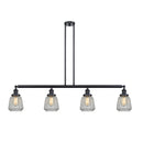 Chatham Island Light shown in the Matte Black finish with a Clear shade