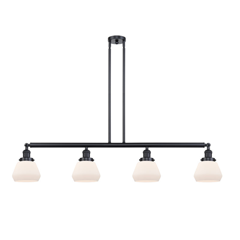 Fulton Island Light shown in the Matte Black finish with a Matte White shade