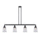 Canton Island Light shown in the Matte Black finish with a Clear shade