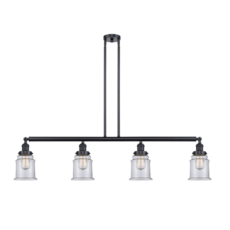 Canton Island Light shown in the Matte Black finish with a Clear shade