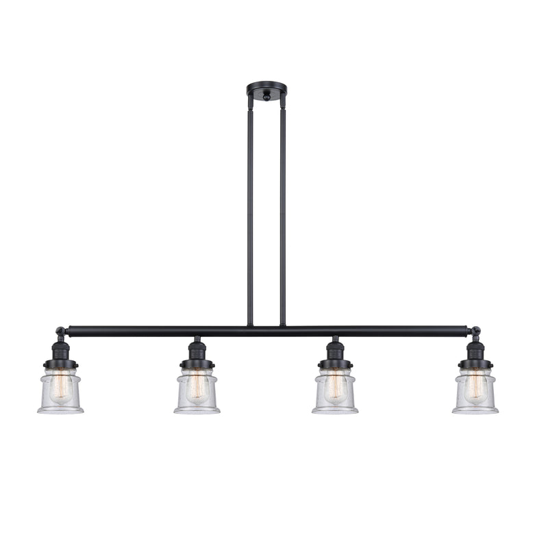 Canton Island Light shown in the Matte Black finish with a Seedy shade