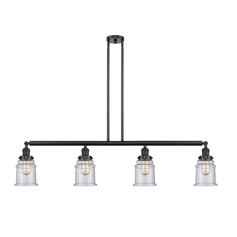 Canton Island Light shown in the Matte Black finish with a Seedy shade