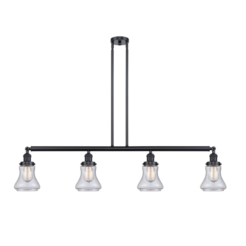 Bellmont Island Light shown in the Matte Black finish with a Seedy shade