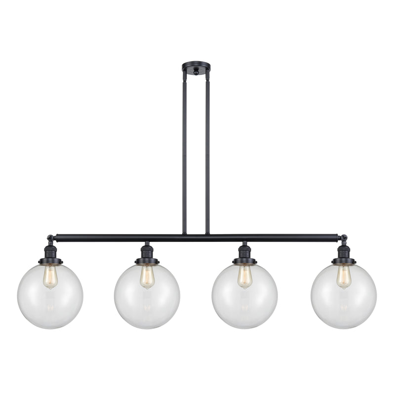 Beacon Island Light shown in the Matte Black finish with a Clear shade