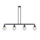 Beacon Island Light shown in the Matte Black finish with a Clear shade