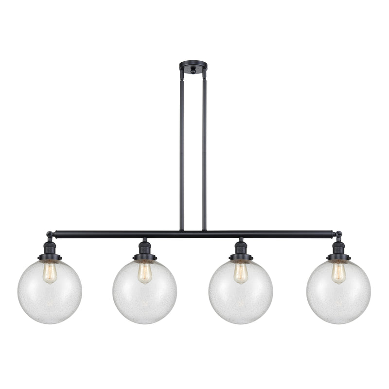 Beacon Island Light shown in the Matte Black finish with a Seedy shade