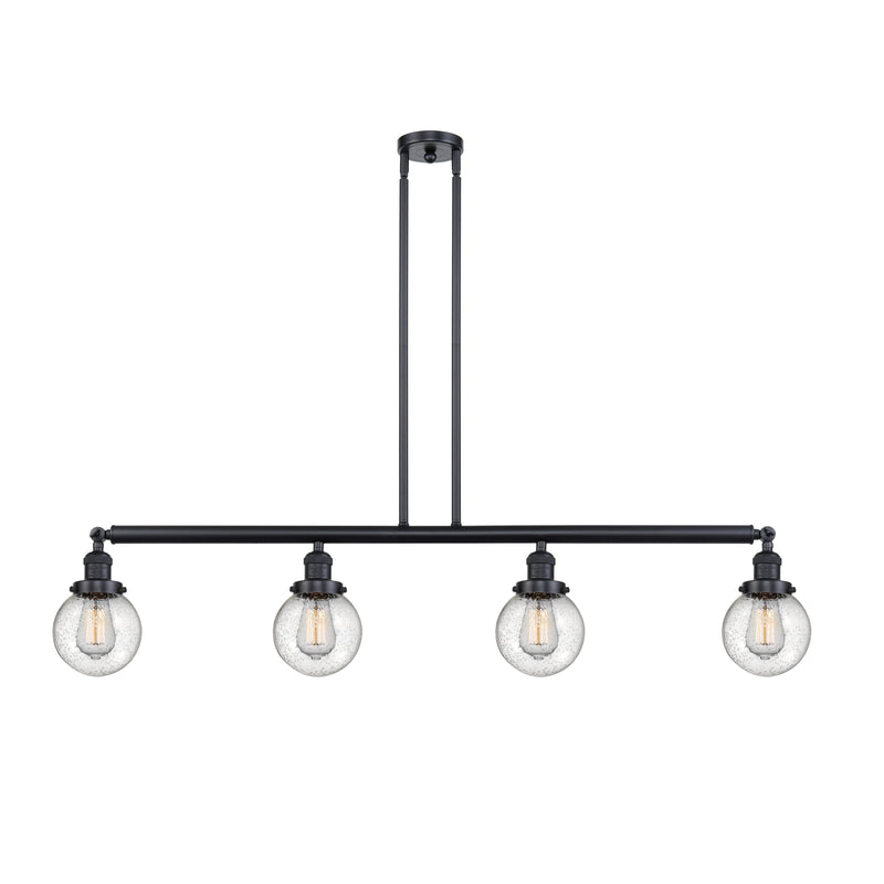 Beacon Island Light shown in the Matte Black finish with a Seedy shade