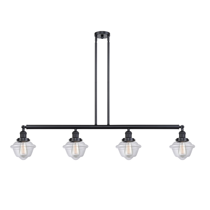 Oxford Island Light shown in the Matte Black finish with a Clear shade