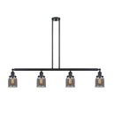 Bell Island Light shown in the Matte Black finish with a Plated Smoke shade