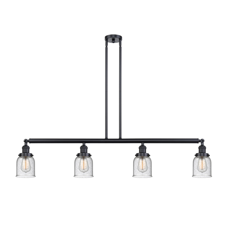 Bell Island Light shown in the Matte Black finish with a Seedy shade