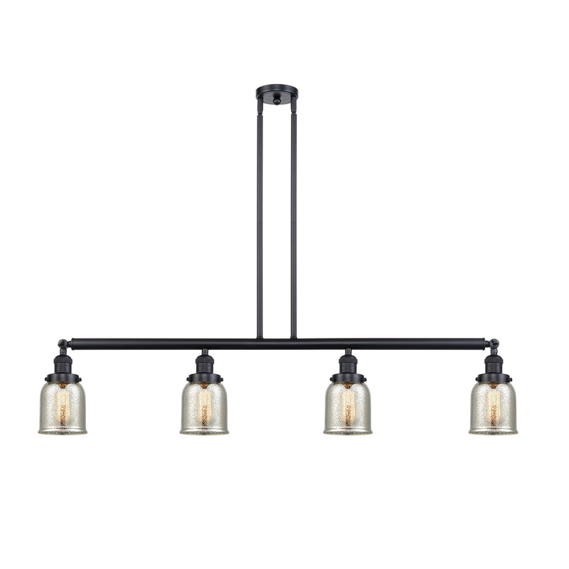 Bell Island Light shown in the Matte Black finish with a Silver Plated Mercury shade