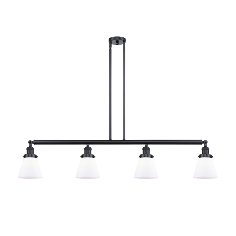 Cone Island Light shown in the Matte Black finish with a Matte White shade