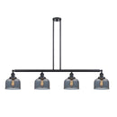 Bell Island Light shown in the Matte Black finish with a Plated Smoke shade