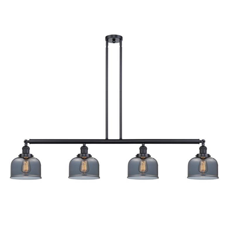 Bell Island Light shown in the Matte Black finish with a Plated Smoke shade