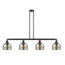 Bell Island Light shown in the Matte Black finish with a Silver Plated Mercury shade