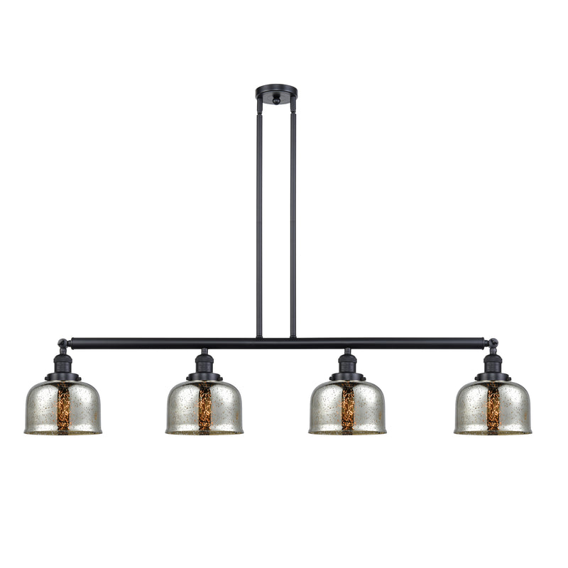 Bell Island Light shown in the Matte Black finish with a Silver Plated Mercury shade