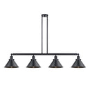 Briarcliff Island Light shown in the Matte Black finish with a Matte Black shade