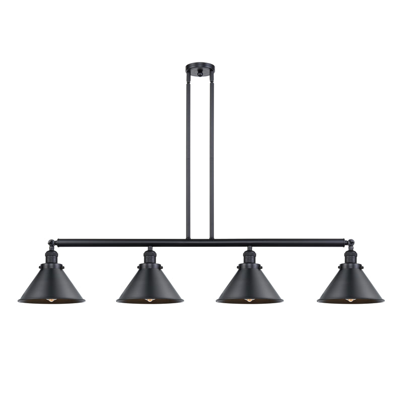 Briarcliff Island Light shown in the Matte Black finish with a Matte Black shade