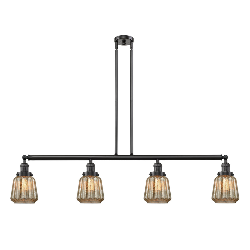 Chatham Island Light shown in the Oil Rubbed Bronze finish with a Mercury shade