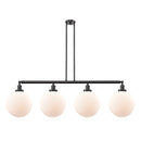 Beacon Island Light shown in the Oil Rubbed Bronze finish with a Matte White shade