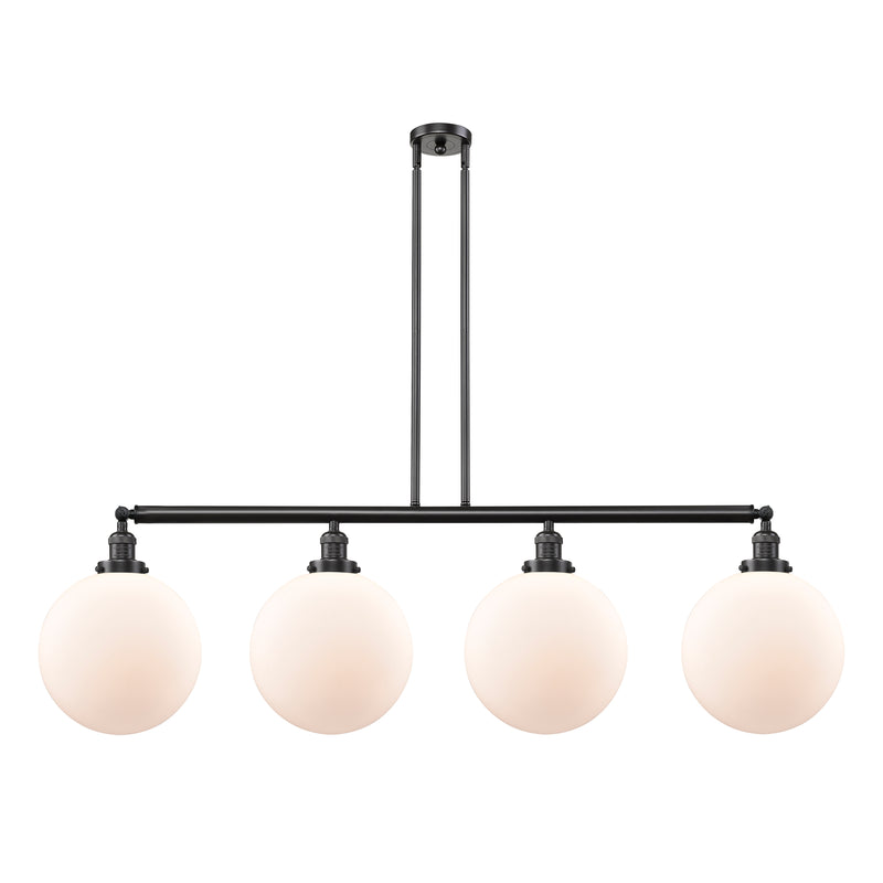 Beacon Island Light shown in the Oil Rubbed Bronze finish with a Matte White shade