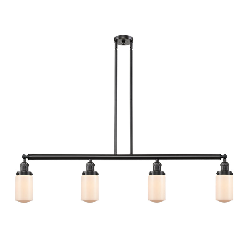 Dover Island Light shown in the Oil Rubbed Bronze finish with a Matte White shade