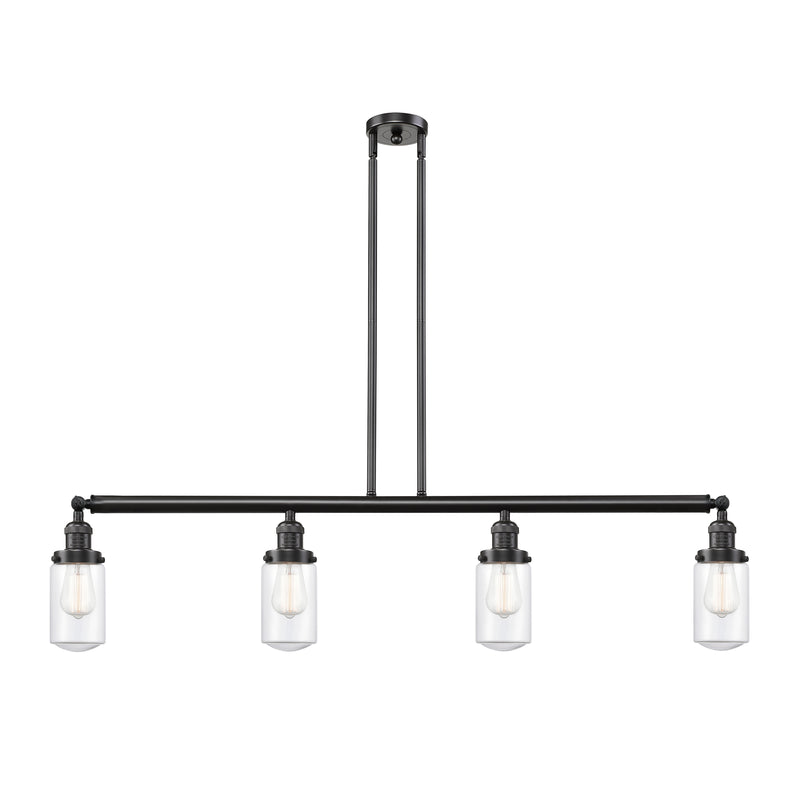 Dover Island Light shown in the Oil Rubbed Bronze finish with a Clear shade