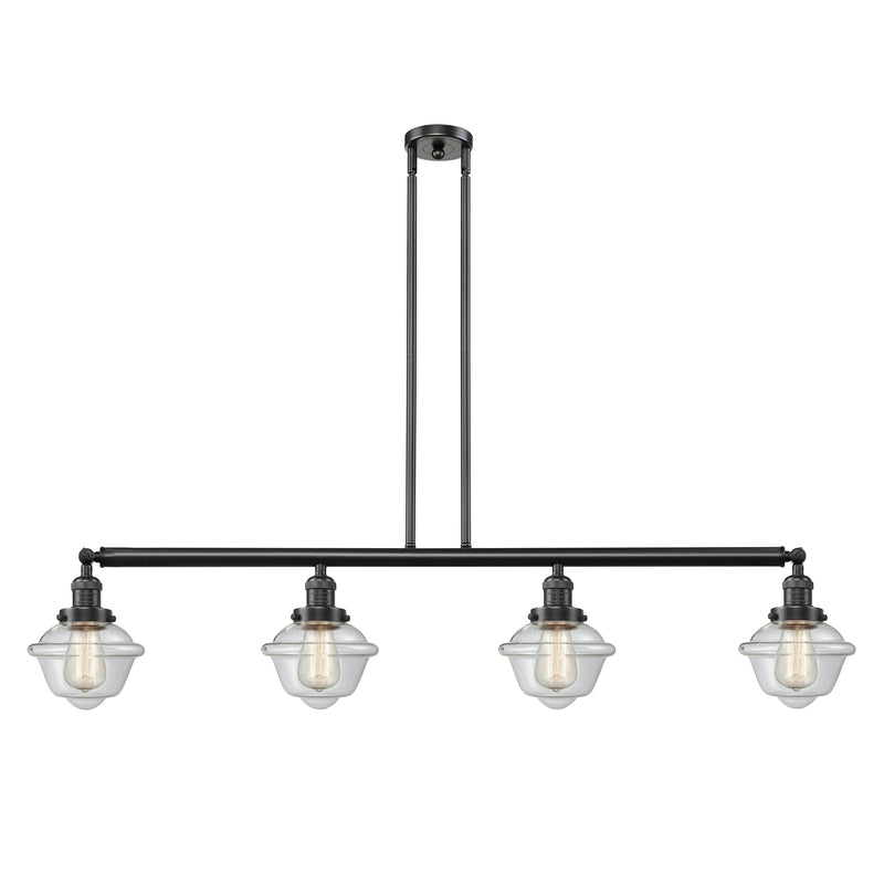 Oxford Island Light shown in the Oil Rubbed Bronze finish with a Clear shade