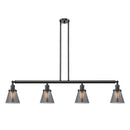 Cone Island Light shown in the Oil Rubbed Bronze finish with a Plated Smoke shade