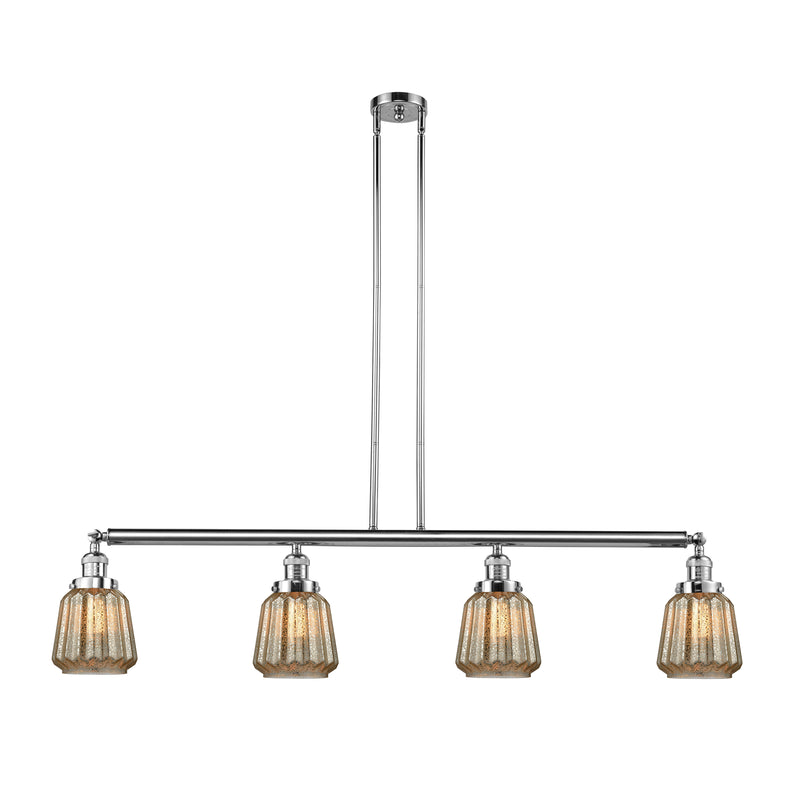 Chatham Island Light shown in the Polished Chrome finish with a Mercury shade