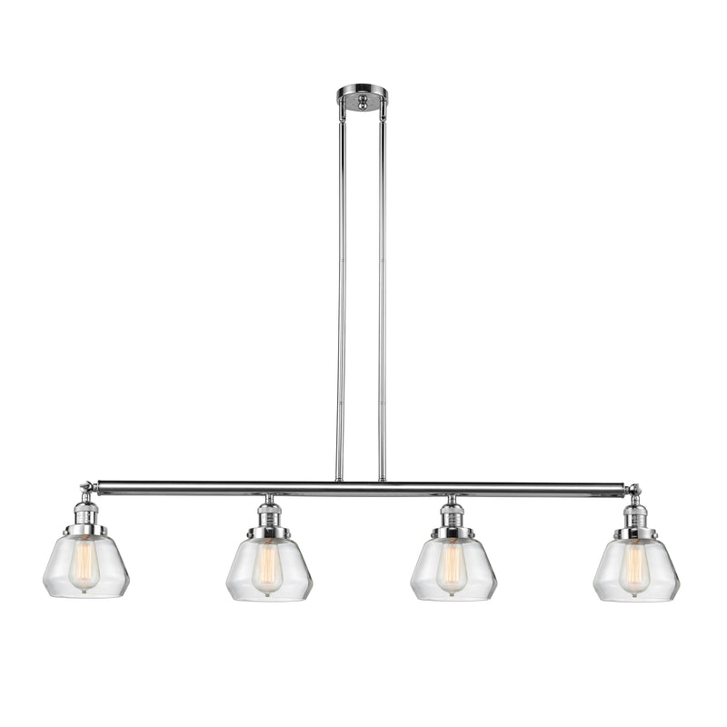 Fulton Island Light shown in the Polished Chrome finish with a Clear shade