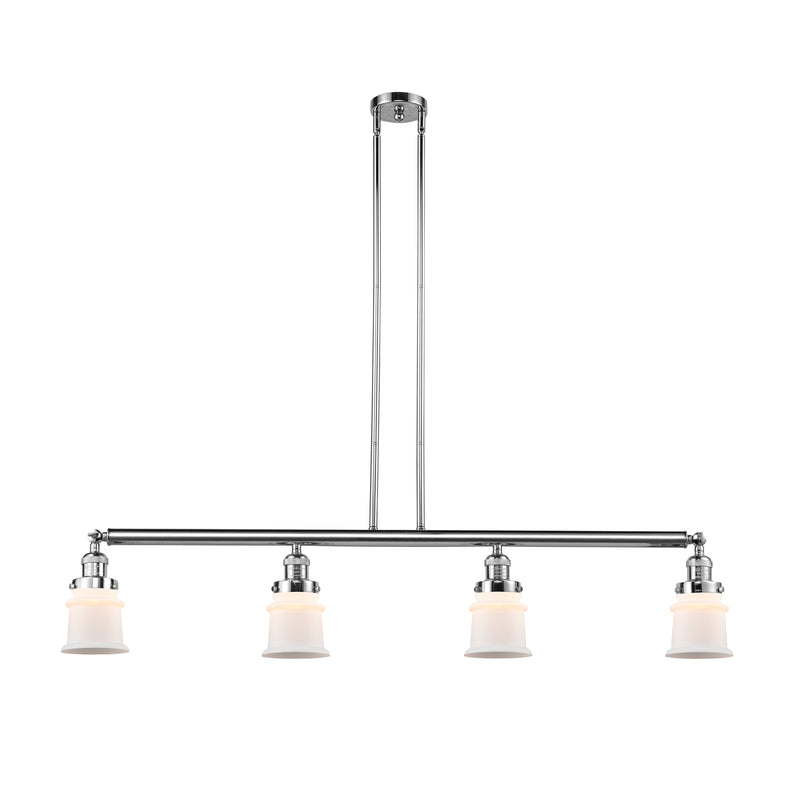 Canton Island Light shown in the Polished Chrome finish with a Matte White shade