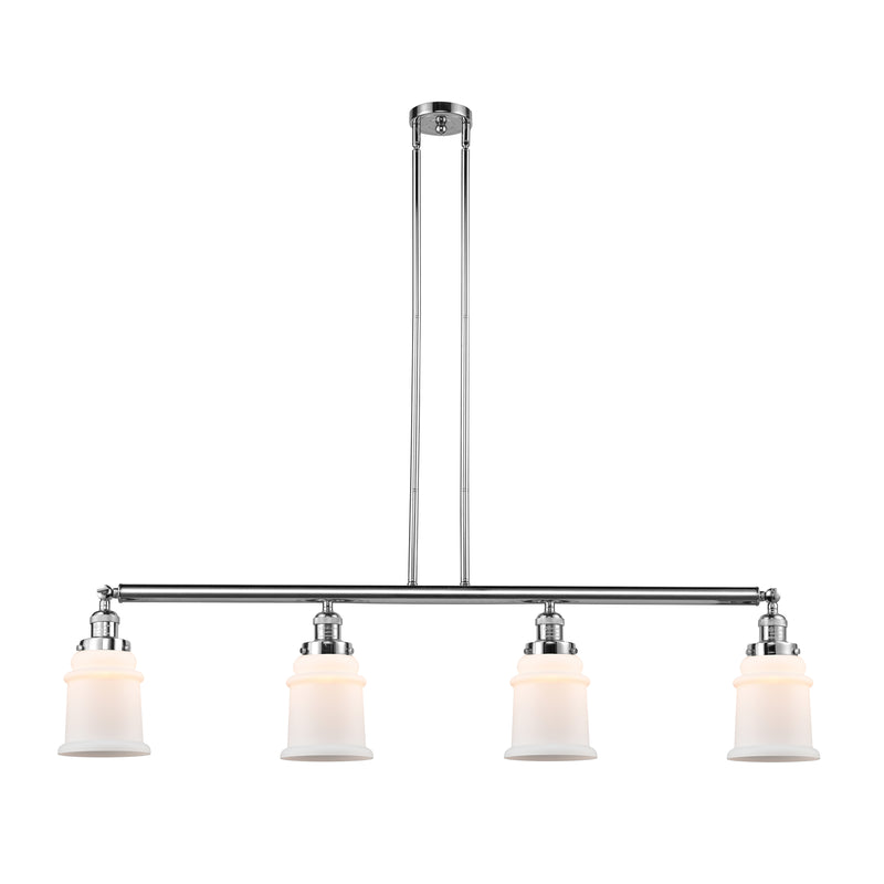 Canton Island Light shown in the Polished Chrome finish with a Matte White shade