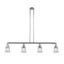 Canton Island Light shown in the Polished Chrome finish with a Clear shade