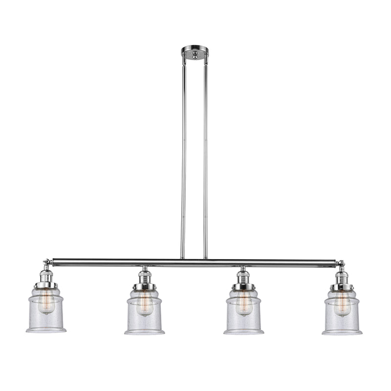 Canton Island Light shown in the Polished Chrome finish with a Seedy shade