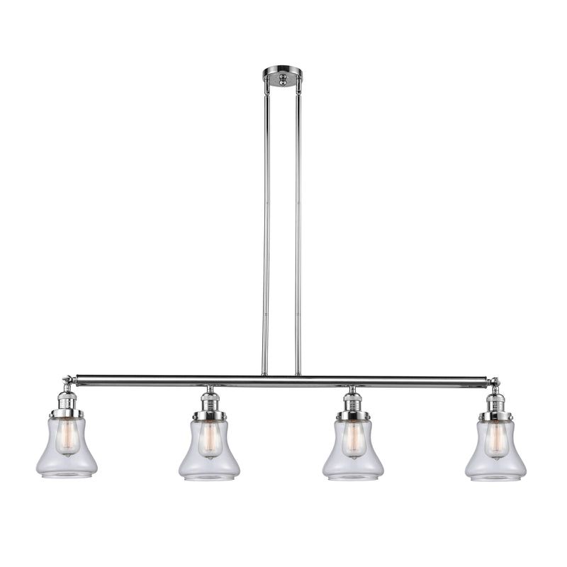 Bellmont Island Light shown in the Polished Chrome finish with a Clear shade