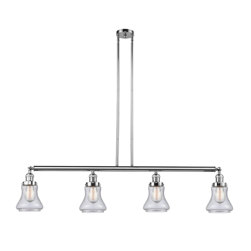 Bellmont Island Light shown in the Polished Chrome finish with a Seedy shade