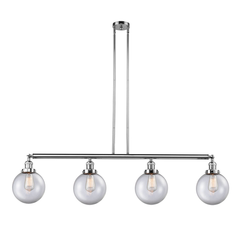 Beacon Island Light shown in the Polished Chrome finish with a Clear shade