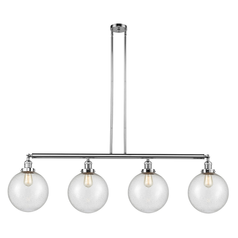 Beacon Island Light shown in the Polished Chrome finish with a Seedy shade