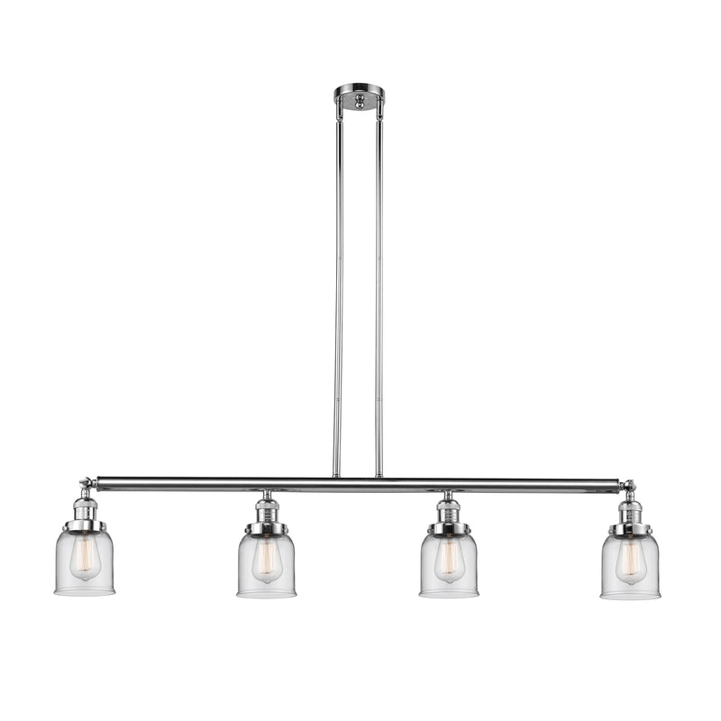 Bell Island Light shown in the Polished Chrome finish with a Clear shade