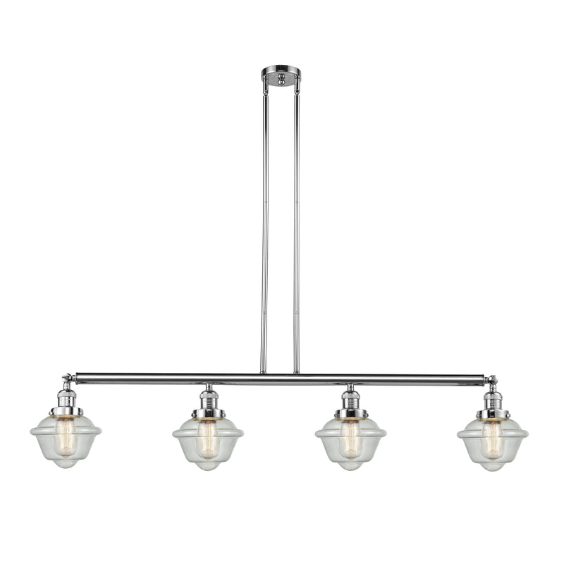 Oxford Island Light shown in the Polished Chrome finish with a Seedy shade