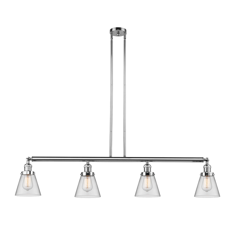 Cone Island Light shown in the Polished Chrome finish with a Clear shade