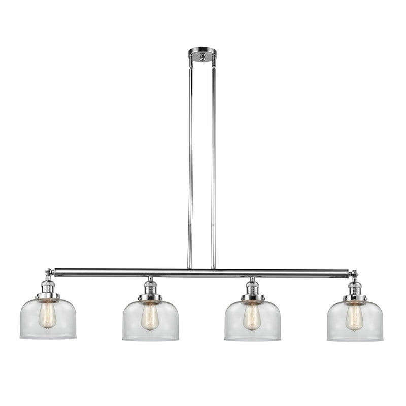 Bell Island Light shown in the Polished Chrome finish with a Clear shade