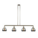 Fulton Island Light shown in the Polished Nickel finish with a Plated Smoke shade