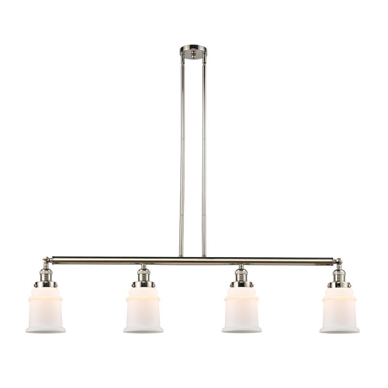 Canton Island Light shown in the Polished Nickel finish with a Matte White shade