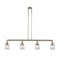 Canton Island Light shown in the Polished Nickel finish with a Clear shade